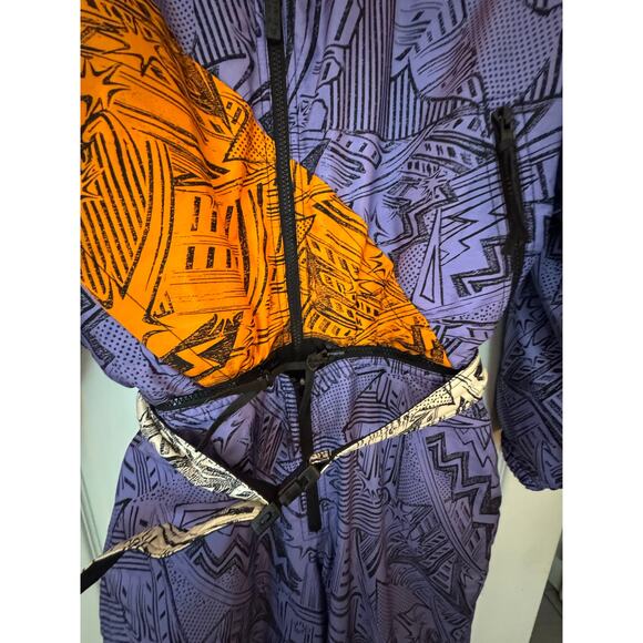 Vintage 80/90 Mistral SKI SUIT SNOW Zip off Pants for black Stirrup One Piece 10 - Picture 2 of 11